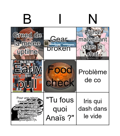 Toutefois 2.0 Dawntrail edition Bingo Card