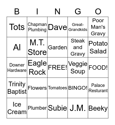 Pea Party Bingo! Bingo Card