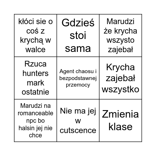 Nati baldur Bingo Card