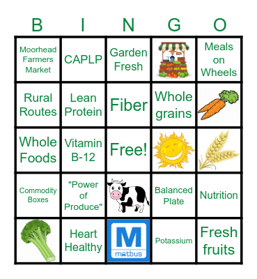 Healthy Eating, Healthy Life Bingo Card