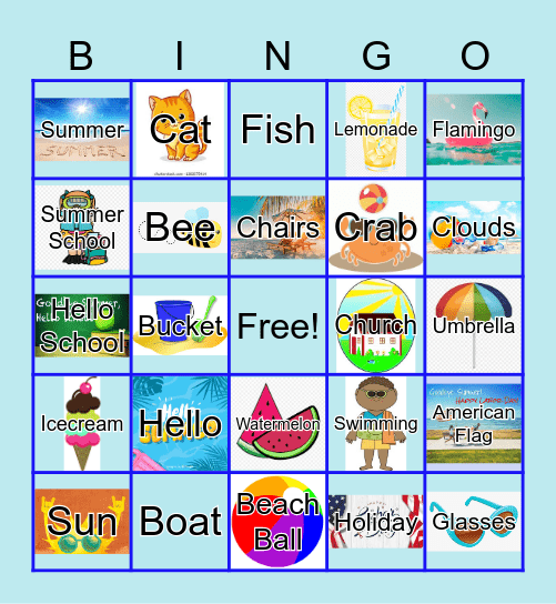 Fun in the Sun Bingo Card