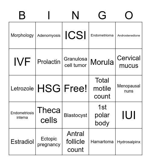 REI Bingo Card