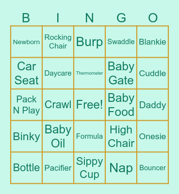 Oh Boy! Bingo Card