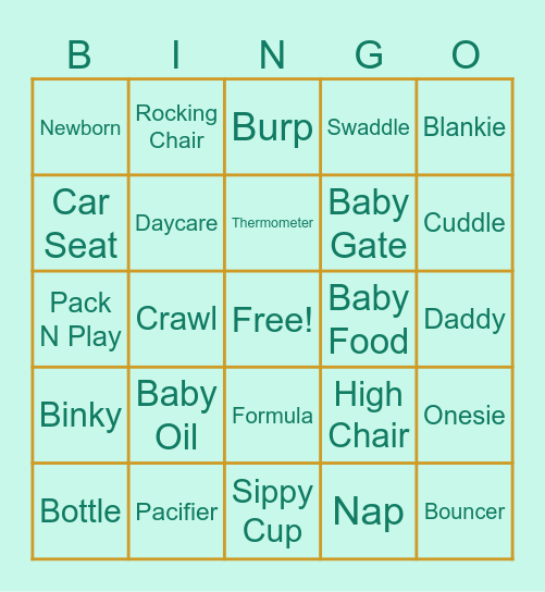 Oh Boy! Bingo Card