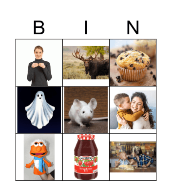 If you give a moose a muffin Bingo Card