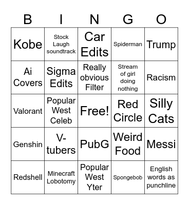 Chinese Bingo Card