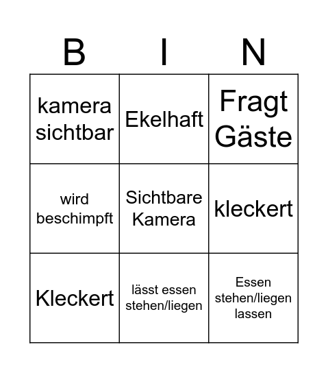 Mirko Reeh Bingo #2 Bingo Card