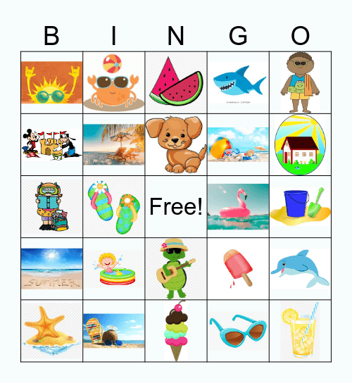 Summer Images Bingo Card