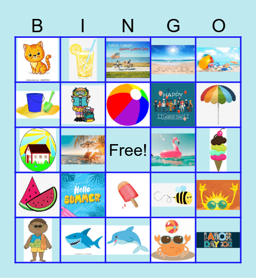 Summer Images Bingo Card