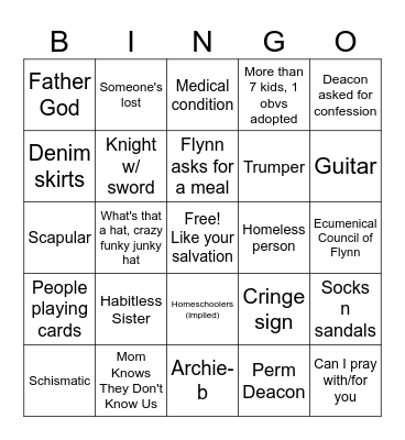 NEC 2024 Bingo Card