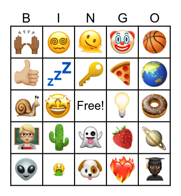 Emojis Bingo Card