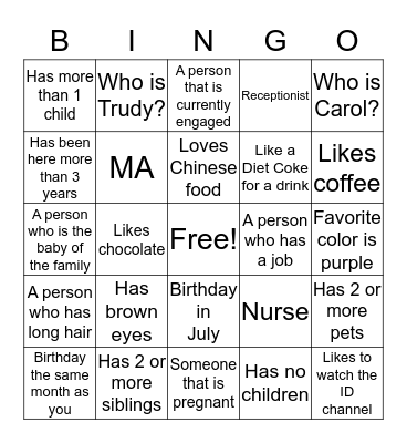 One Team. One Goal. Bingo Card