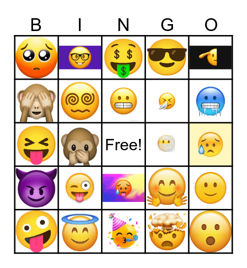 Emojis Bingo Card