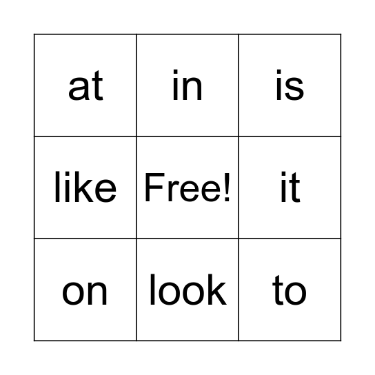 Bingo Card