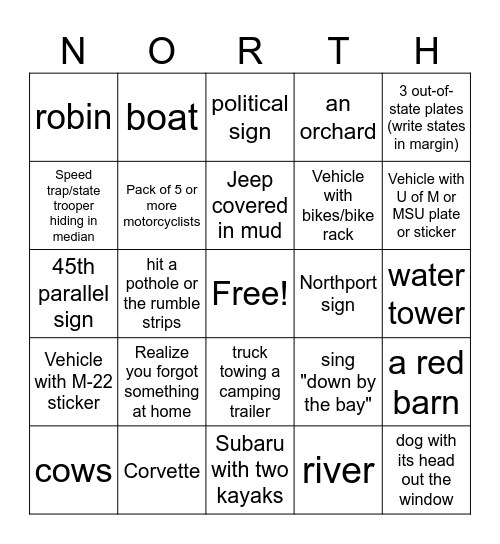 Michigan Bingo1 Bingo Card