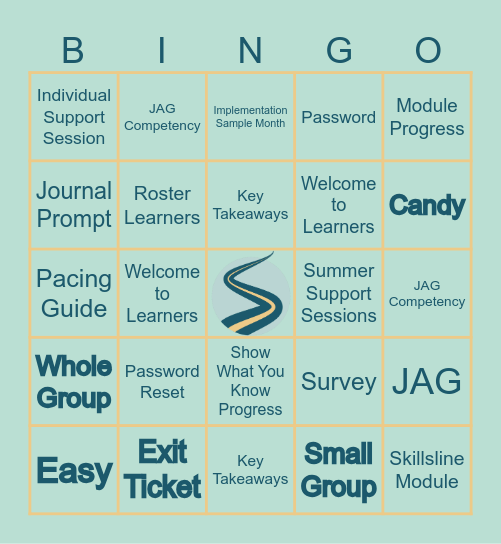 JAG Quarterly Meeting with Skillsline Bingo Card