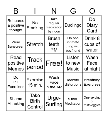 Have a Good Day :D Bingo Card