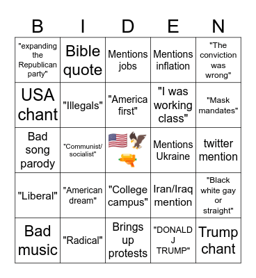 rnc 2024 bingo Card