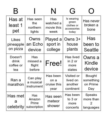 Zodiac Bingo Card