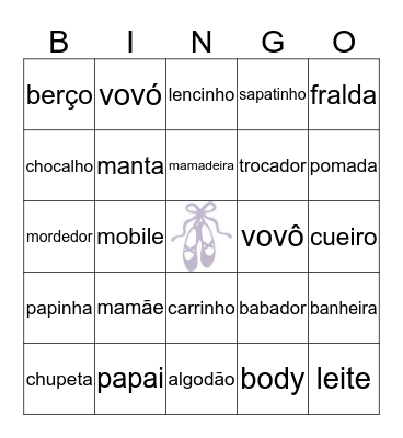 Marcelle Baby Shower Bingo Card
