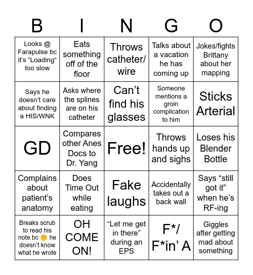 GBB - Grammes’ Birthday Bingo Card