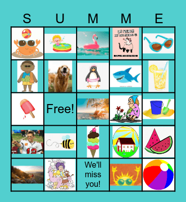 Summer Images Bingo Card