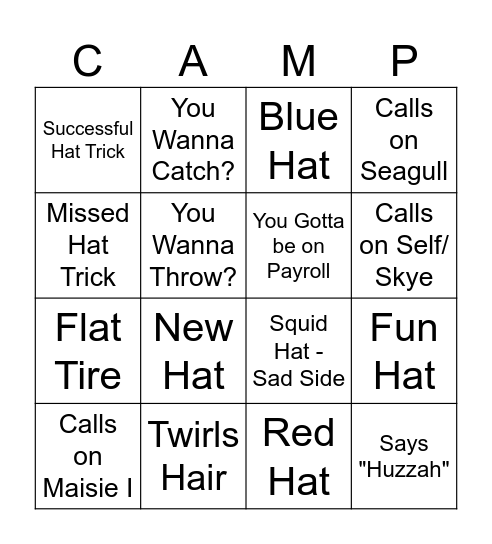 Kristen Bingo Card