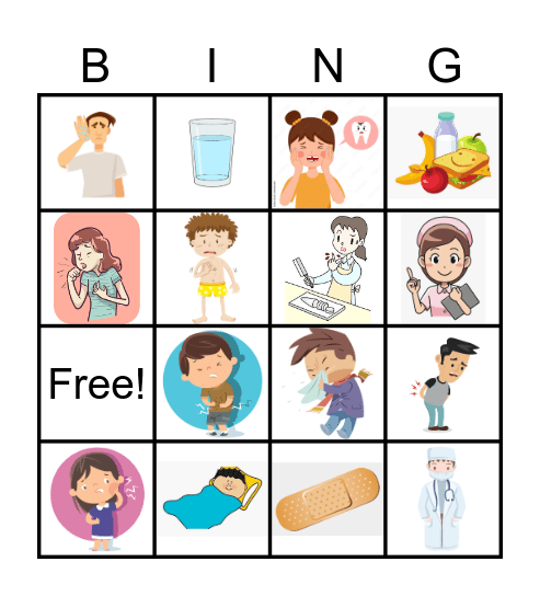 Illness Bingo Card