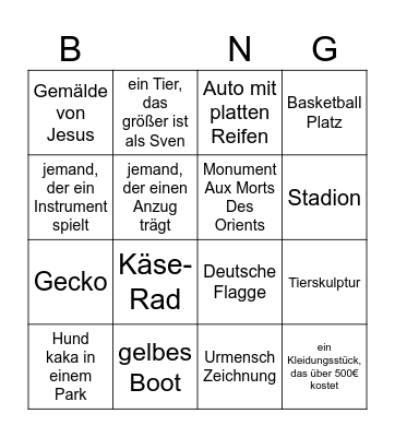 Marseille Bingo Card