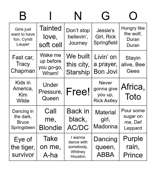 Round 1 Bingo Card