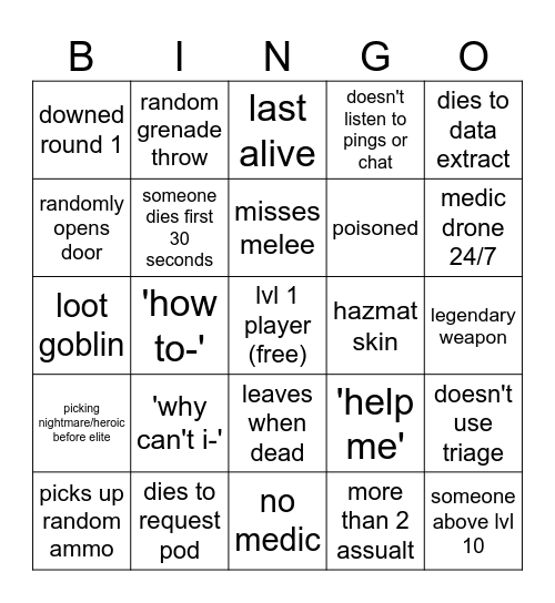 PGS PUB BINGO Card