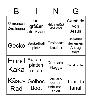 Marseille Bingo Card