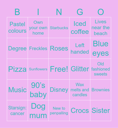 Charlotte’s bingo! Bingo Card