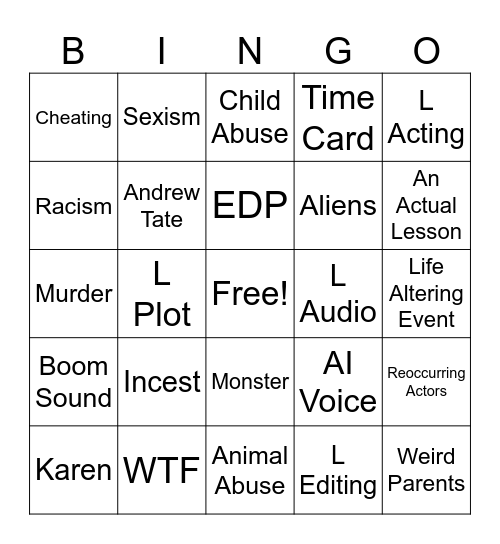 Tomorrow’s Teachings Bingo Card