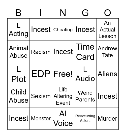 Tomorrow’s Teachings Bingo Card