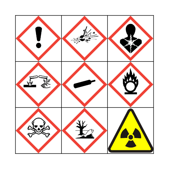 Hazards in the Lab Bingo Card