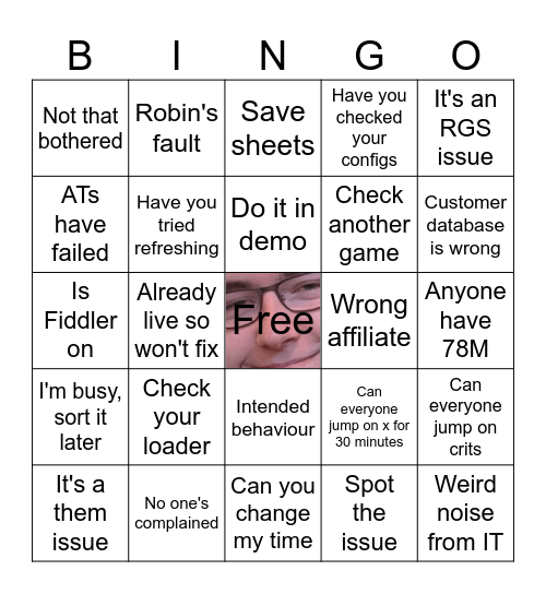 QA Bingo Card