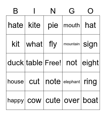 Open Lesson Bingo! Bingo Card