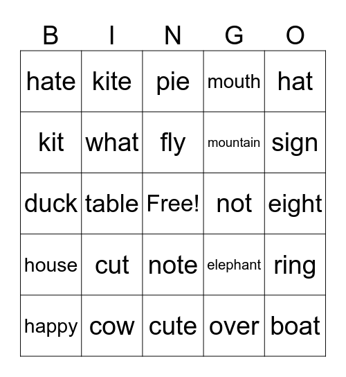 Open Lesson Bingo! Bingo Card