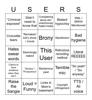 [This User] Bingo Card