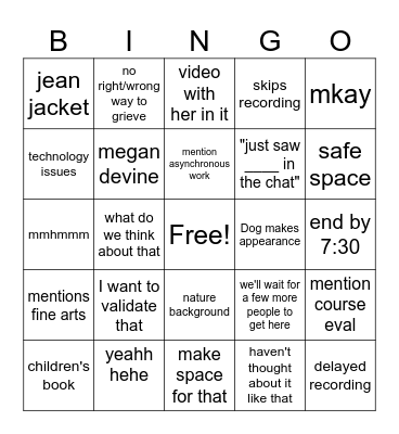 Death Bingo Card