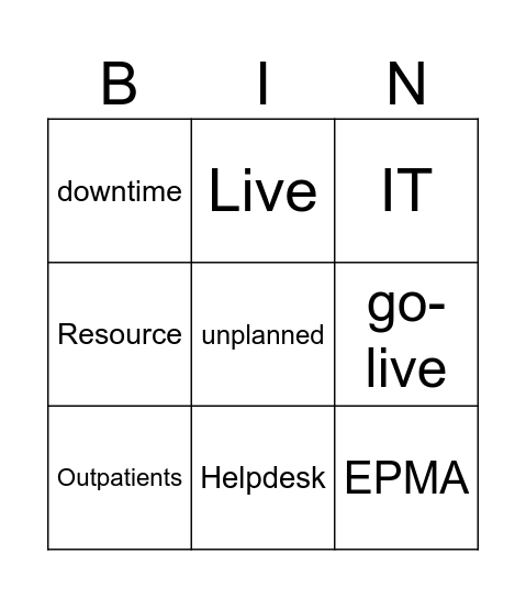 MIYA Catch up Bingo Card