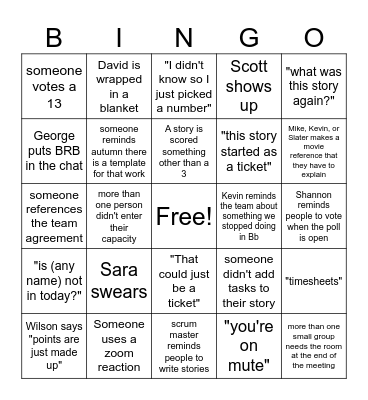 Ops Refinement BINGO Card