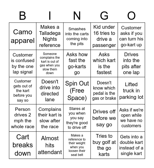 Adventure Bingo Card