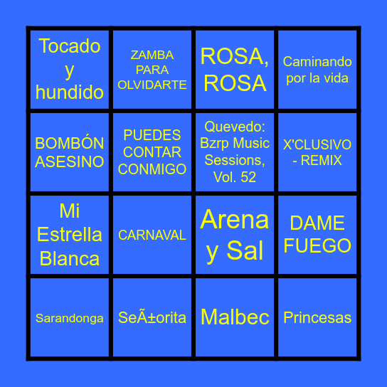 BINGOCHO Bingo Card