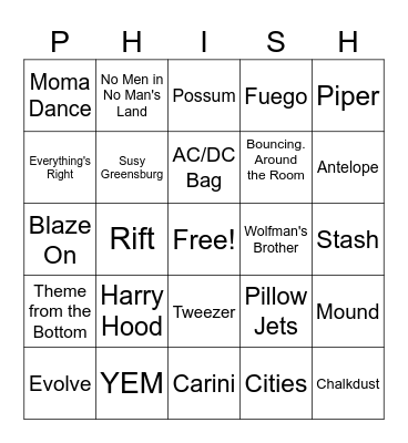 Ph Bingo Card