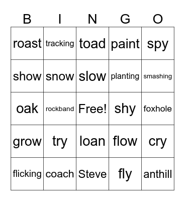 Mary spellng 7/30/24 Bingo Card