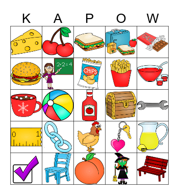 CH Kapow Bingo Card