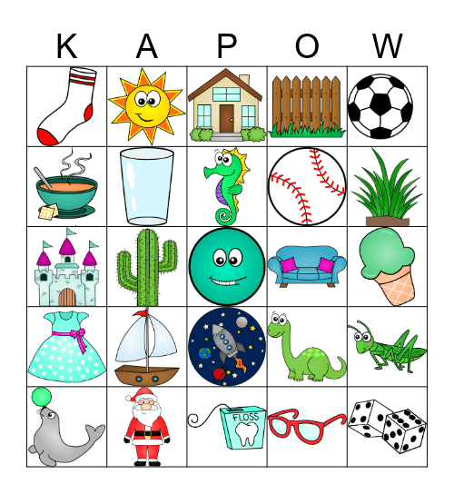 S Kapow Bingo Card