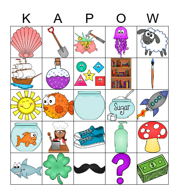 SH Kapow Bingo Card